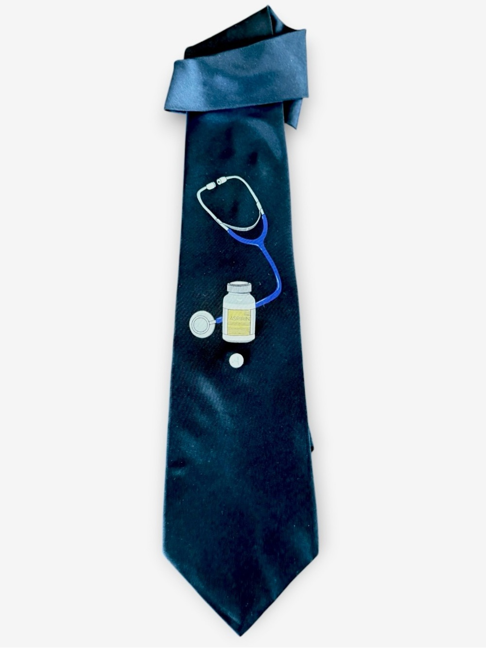 Vintage Vintage “Take Two” Aspirin Silk Tie by Vicky Davis
